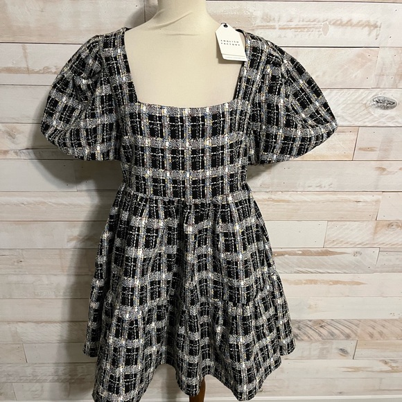 NWT English Factory size M tweed mini dress - Picture 3 of 11